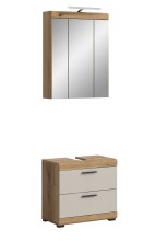 Badezimmer-Set >Scout< in Evoak Oak / Kaschmir - 60x191x34cm (BxHxT)