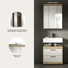 Badezimmer-Set >Scout< in Evoak Oak / Kaschmir - 60x191x34cm (BxHxT)