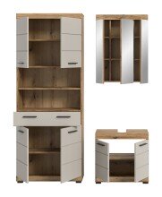 Badezimmer-Set >Scout< in Evoak Oak / Kaschmir - 149x191x34cm (BxHxT)