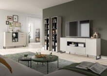 Sideboard >Noida< in kaschmir - 80x185x41cm (BxHxT)