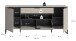 Sideboard >Noida< in kaschmir - 80x185x41cm (BxHxT)