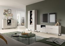 Stauraumschrank >Noida< in kaschmir - 192x90x37cm (BxHxT)