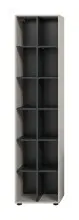 Stauraumvitrine >Noida< in kaschmir - 192x45x35cm...