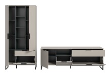 Wohnwand >Noida< in kaschmir - 290x192x41cm (BxHxT)