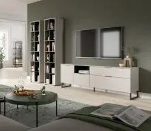 Wohnwand >Noida< in kaschmir - 305x192x41cm (BxHxT)