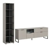 Wohnzimmer-Set >Noida< in kaschmir - 245x192x41cm...