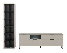 Wohnzimmer-Set >Noida< in kaschmir - 245x192x41cm (BxHxT)
