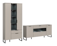 Wohnzimmer-Set >Noida< in kaschmir - 290x192x41cm (BxHxT)