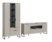 Wohnzimmer-Set >Noida< in kaschmir - 290x192x41cm...