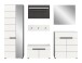 Garderoben-Set >Canu< in Basalt Grau / Weiß - 255x190x37cm (BxHxT)