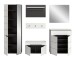 Garderoben-Set >Canu< in Basalt Grau / Weiß - 255x190x37cm (BxHxT)