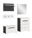Garderoben-Set >Canu< in Basalt Grau / Weiß - 175x190x37cm (BxHxT)