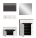 Garderoben-Set >Canu< in Basalt Grau / Weiß - 175x190x37cm (BxHxT)