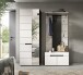 Garderoben-Set >Canu< in Basalt Grau / Weiß - 160x190x37cm (BxHxT)