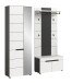 Garderoben-Set >Canu< in Basalt Grau / Weiß - 160x190x37cm (BxHxT)