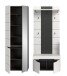 Garderoben-Set >Canu< in Basalt Grau / Weiß - 160x190x37cm (BxHxT)