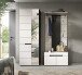 Garderoben-Set >Canu< in Basalt Grau / Weiß - 160x190x37cm (BxHxT)