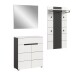 Garderoben-Set >Canu< in Basalt Grau / Weiß - 175x190x37cm (BxHxT)