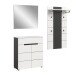 Garderoben-Set >Canu< in Basalt Grau / Weiß - 175x190x37cm (BxHxT)
