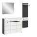Garderoben-Set >Canu< in Basalt Grau / Weiß - 180x190x37cm (BxHxT)