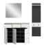 Garderoben-Set >Canu< in Basalt Grau / Weiß - 180x190x37cm (BxHxT)