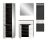 Garderoben-Set >Canu< in Basalt Grau / Weiß - 220x190x37cm (BxHxT)