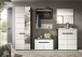 Garderoben-Set >Canu< in Basalt Grau / Weiß - 255x190x37cm (BxHxT)