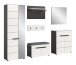 Garderoben-Set >Canu< in Basalt Grau / Weiß - 255x190x37cm (BxHxT)