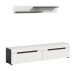 Lowboard >Canu< in Basalt Grau / Weiß - 170x38x33cm (BxHxT)