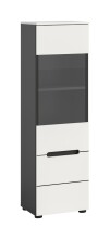 Vitrine >Canu< in Basalt Grau / Weiß -...