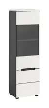 Vitrine >Canu< in Basalt Grau / Weiß -...