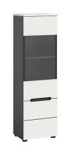 Vitrine >Canu< in Basalt Grau / Weiß -...