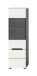 Vitrine >Canu< in Basalt Grau / Weiß - 36x125x33cm (BxHxT)
