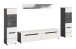 Wohnzimmer-Set >Canu< in Basalt Grau / Weiß - 272x141x33cm (BxHxT)