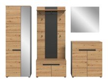 Garderoben-Set >Canu< in Basalt Grau / Artisan -...
