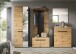 Garderoben-Set >Canu< in Basalt Grau / Artisan - 255x190x37cm (BxHxT)