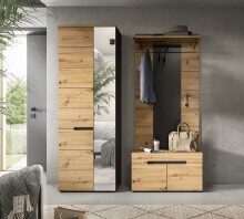 Garderoben-Set >Canu< in Basalt Grau / Artisan -...