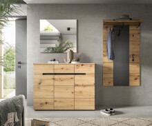 Garderoben-Set >Canu< in Basalt Grau / Artisan -...