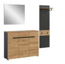 Garderoben-Set >Canu< in Basalt Grau / Artisan -...