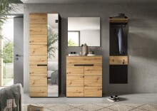 Garderoben-Set >Canu< in Basalt Grau / Artisan -...