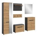 Garderoben-Set >Canu< in Basalt Grau / Artisan -...