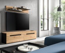 TV-Board >Canu< in Basalt Grau / Artisan -...