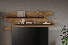 Wandboard >Canu< in Basalt Grau / Artisan - 67x184x19cm (BxHxT)