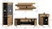 Wohnwand >Canu< in Basalt Grau / Artisan - 375x190x44cm (BxHxT)
