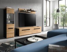 Wohnzimmer-Set >Canu< in Basalt Grau / Artisan -...