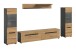 Wohnzimmer-Set >Canu< in Basalt Grau / Artisan - 272x141x33cm (BxHxT)