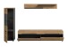 Wohnwand >Canu< in Basalt Grau / Artisan - 221x141x33cm (BxHxT)