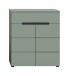 Schuhkommode >Canu< in Basalt Grau / Smoke Green - 94x80x37cm (BxHxT)
