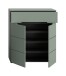 Schuhkommode >Canu< in Basalt Grau / Smoke Green - 94x80x37cm (BxHxT)