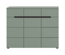 Schuhkommode >Canu< in Basalt Grau / Smoke Green - 94x120x37cm (BxHxT)